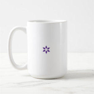 Caneca De Café Design de mandala floral roxa e estilizada no escu