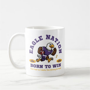 Caneca De Café Design de Mascote de Futebol da Eagle Nation