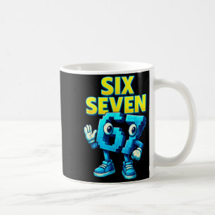 Caneca De Café Design de Meme de Natal 67 Engraçado Seis Sete Mão