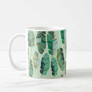 Caneca De Café Design de moda com bananeiras tropicais