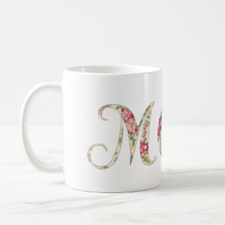 Caneca De Café Design de MOM Floral Elegante - Presente do Dia de