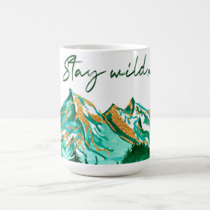 Caneca De Café Design de Montanha Inspiracional e Quo Motivaciona