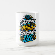 Design de Motivação para Fitness Mente Forte Vida