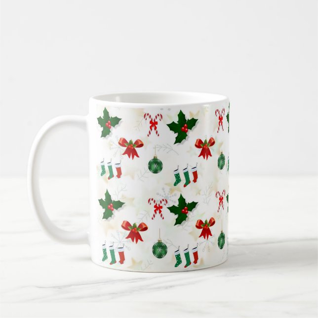 Caneca De Café Design de Mug de Natal Personalizado (Esquerda)