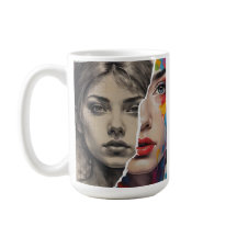 Design de Mug Moderno | Design de sombra duas face