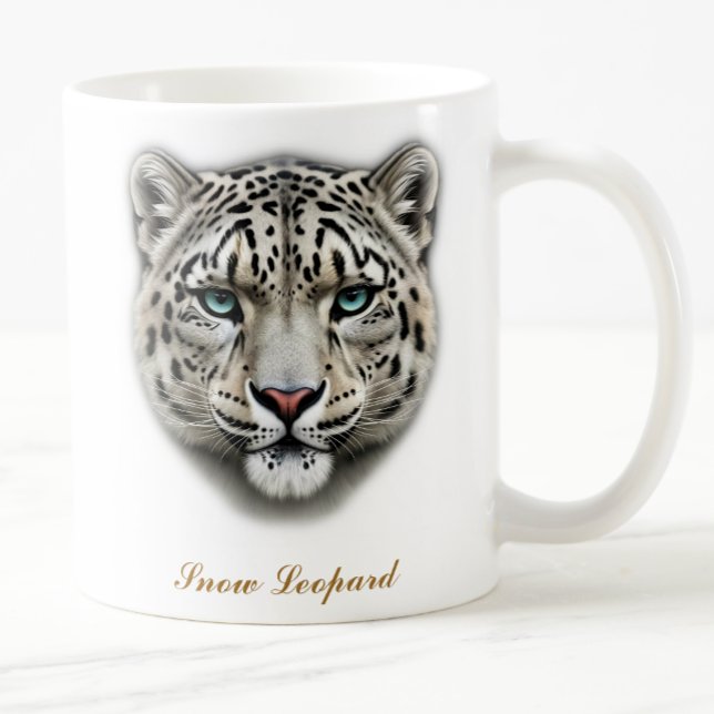 Caneca De Café Design de Mugão de Café Leopardo de Neve Dupla (Criador carregado)