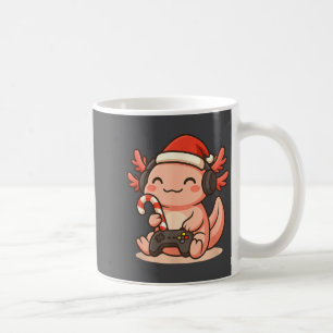 Caneca De Café Design de Natal de Axolote de Jogador Fofo