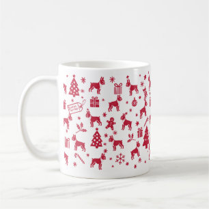 Caneca De Café Design de Natal de Boston Terrier