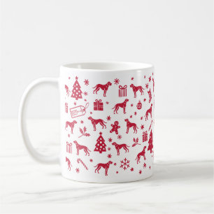 Caneca De Café Design de Natal do Ponteiro de Baixo Alemão