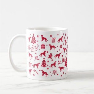 Caneca De Café Design de Natal do Setor Vermelho e Branco Irlandê