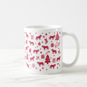 Caneca De Café Design de Natal Dogue de Bordeaux