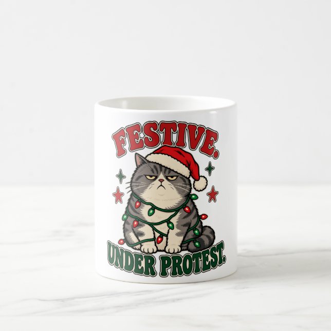 Caneca De Café Design de Natal engraçado sob protesto (Centro)