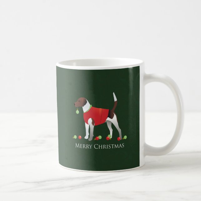 Caneca De Café Design de Natal Harrier Dog (Direita)