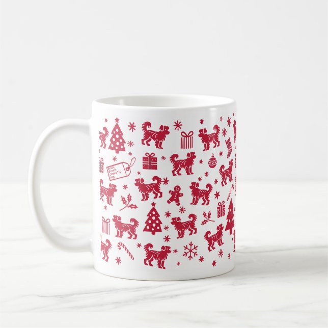 Caneca De Café Design de Natal para cães domésticos gregos (Esquerda)