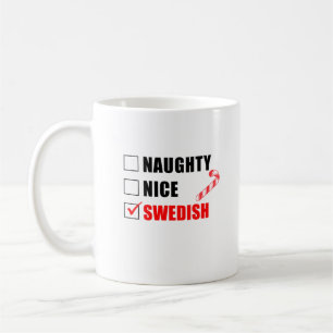 Caneca De Café Design de Natal Sueco Naughn's Coffee Mug