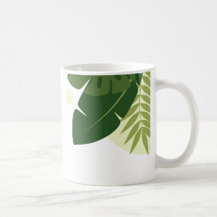 Caneca De Café Design de Natureza Verde Tropical