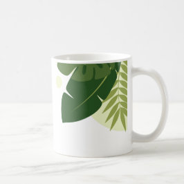 Caneca De Café Design de Natureza Verde Tropical