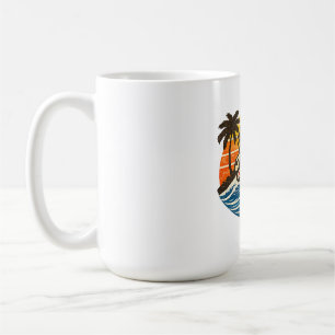 Caneca De Café Design de Nome Adam Retro Sunset