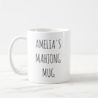 Design de Nome de Mahjong Personalizado Minimalist