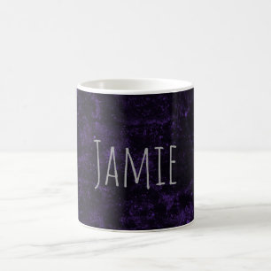 Caneca De Café Design de Nome Roxo bonito
