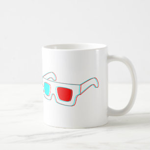 Caneca De Café design de Óculos 3D