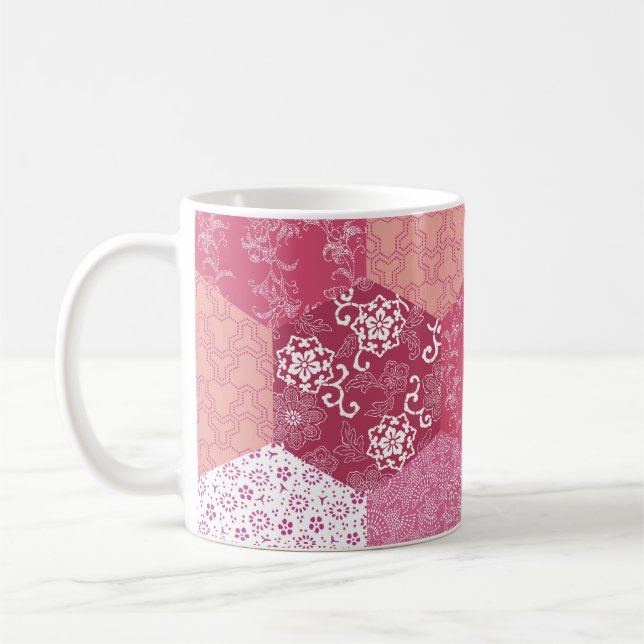 Caneca De Café Design de Padrão de Estilo Japonês (Esquerda)