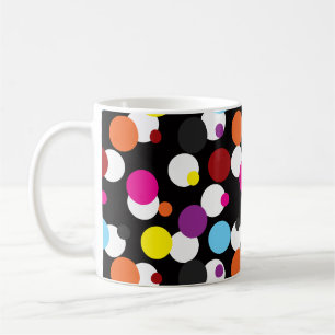 Caneca De Café Design de Padrão de Superfície das Bolinhas Colori