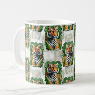 Caneca De Café Design de padrão do Tiger