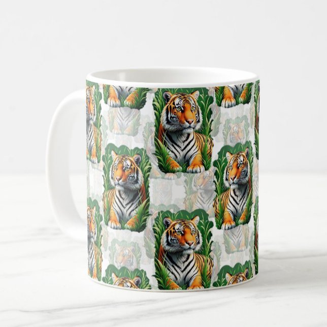 Caneca De Café Design de padrão do Tiger (Criador carregado)