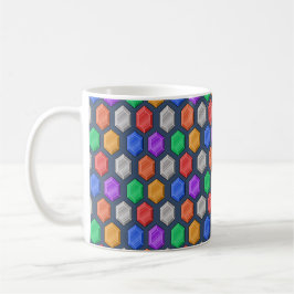 Caneca De Café Design DE PADRÃO GEMSTONES