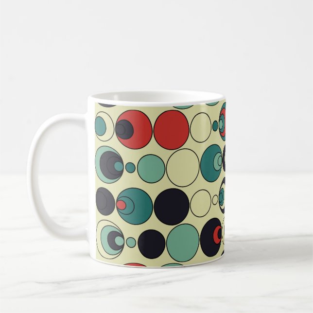 Caneca De Café design de padrão geométrico abstrato. (Esquerda)