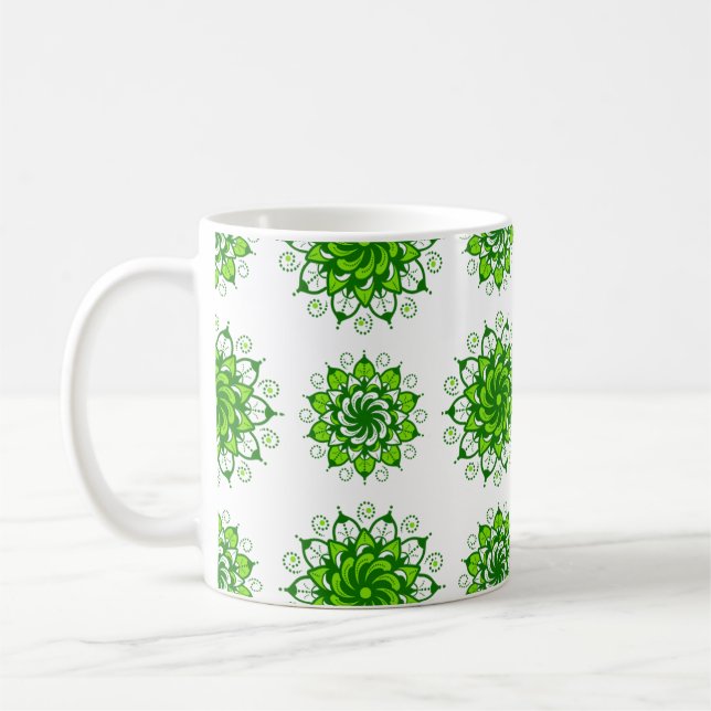 Caneca De Café design de padrão mandala (Esquerda)