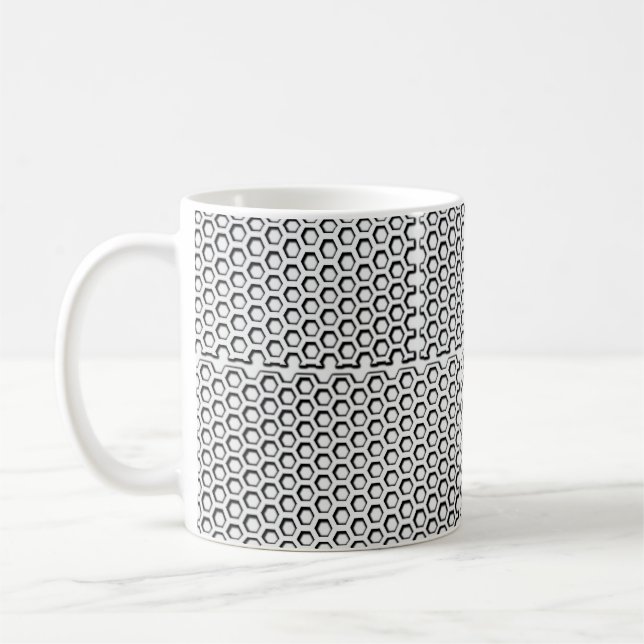 Caneca De Café Design de padrão metálico (Esquerda)