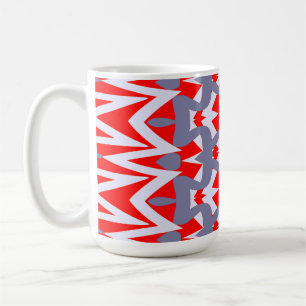 Caneca De Café Design de padrão moderno clássico colorido e moder