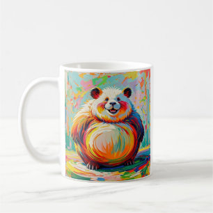 Caneca De Café Design de panda-arte abstrato gigante colorida