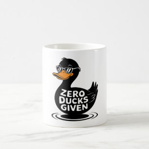 Caneca De Café Design de Pato Divertido e Legal - Zero Patos Dado