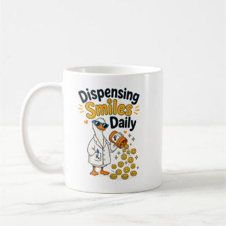 Caneca De Café Design de Pato Farmacêutico Divertido