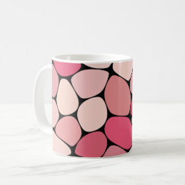 Caneca De Café Design de Pebble Orgânico em tons de rosa