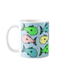 Caneca de café design de peixe tropical