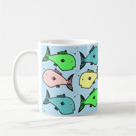Caneca de café design de peixe tropical