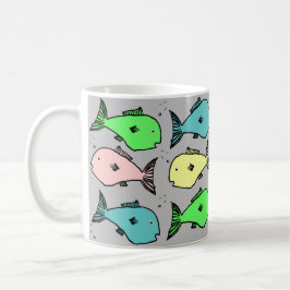 Caneca de café design de peixe tropical
