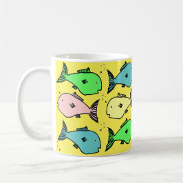 Caneca de café design de peixe tropical