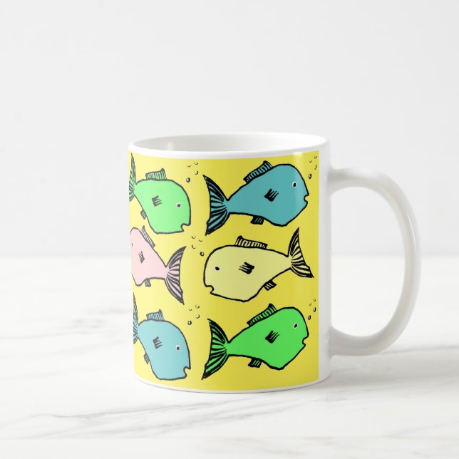Caneca de café design de peixe tropical (Direita)