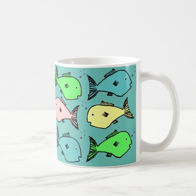 Caneca de café design de peixe tropical (Direita)