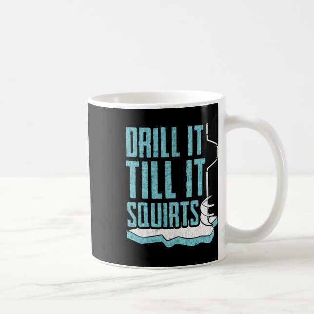 Caneca De Café Design De Pesca De Gelo Engraçado Para Homens (Direita)