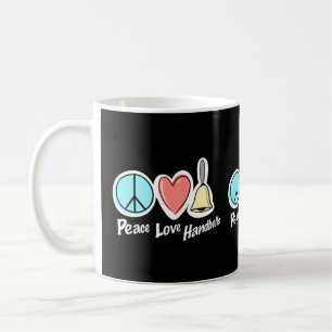 Caneca De Café Design De Pistas De Amor Pela Paz Para Camisetas
