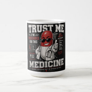 Caneca De Café Design de Poder da Pílula de Super-Herói