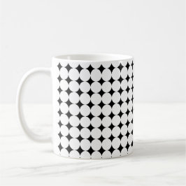 caneca de café design de ponto preto e branco mode