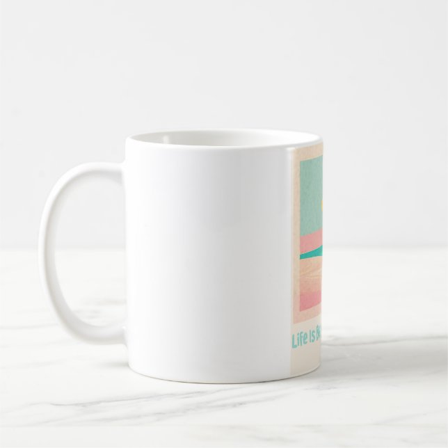 Caneca De Café Design de praia (Esquerda)