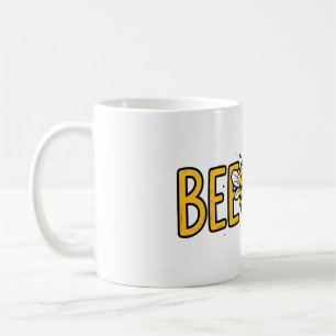 Caneca De Café Design de Punção de Abelha Fofo Seja Gentil